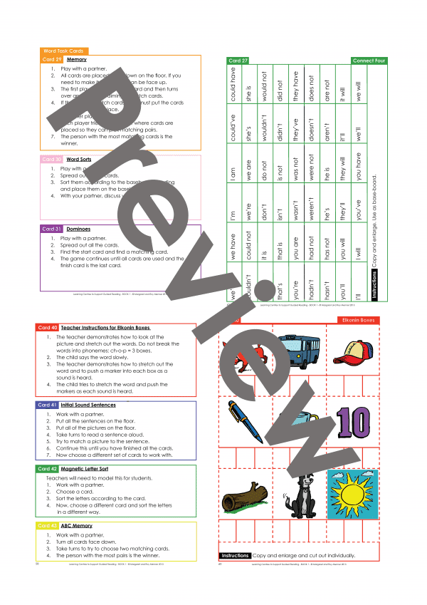 Learning Centres to Support Guided Reading (Book 1) - Image 3