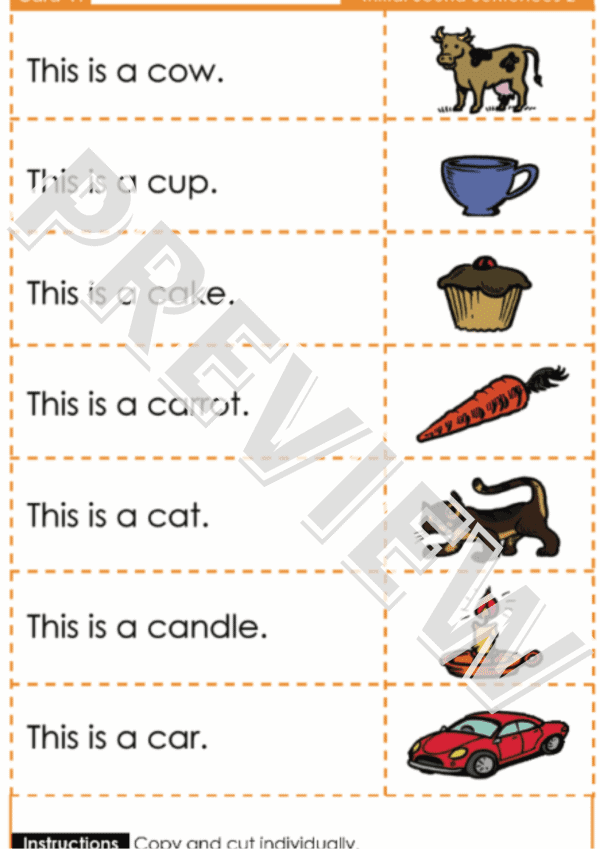 Sentence Work Level 4 Beyond the Initial Sound Sentences – Set 1 - Image 3