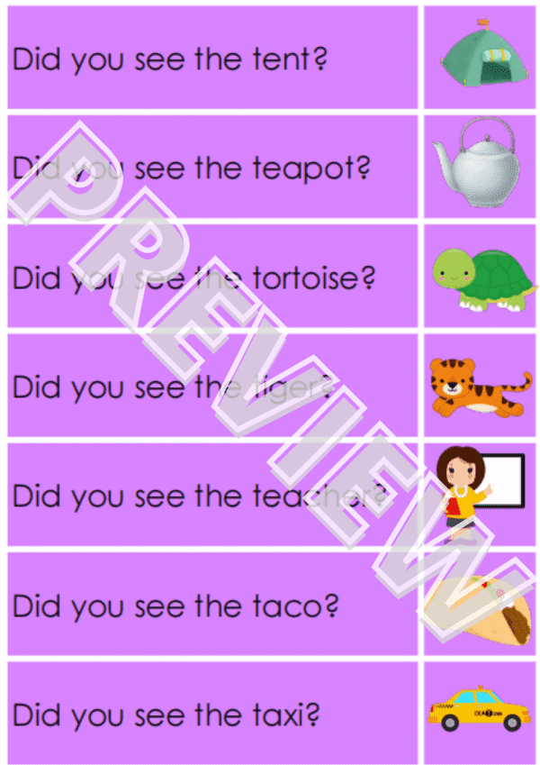 Sentence Work Level 4 Beyond the Initial Sound Sentences – Set 1 - Image 2
