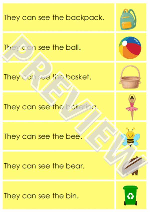 Sentence Work Level 4 Beyond the Initial Sound Sentences – Set 1 - Image 4