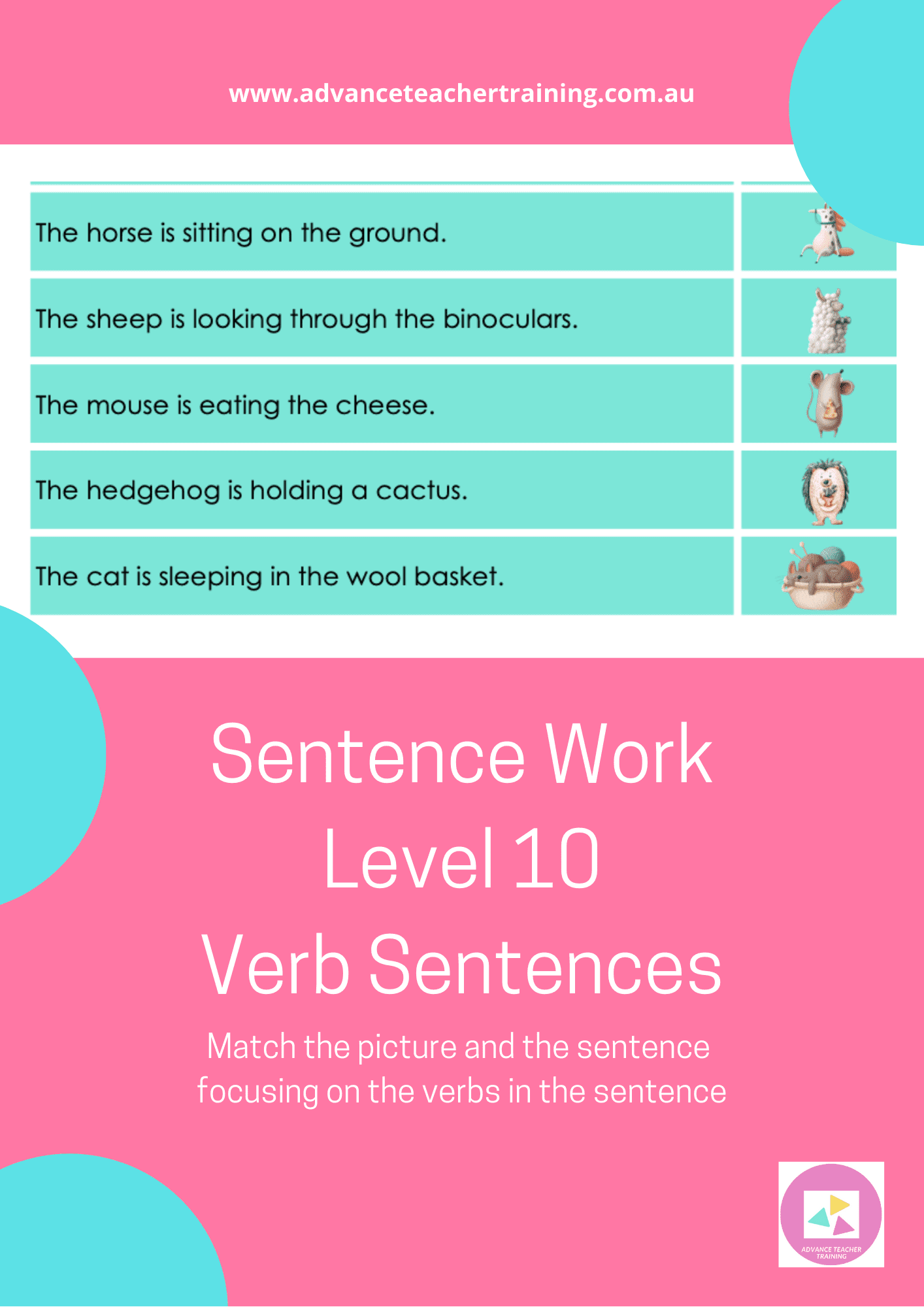 sentence-work-level-10-verb-sentences-set-1-advance-teacher-training